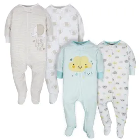 4-Pack Clouds & Elephant Baby Neutral Sleep 'n Plays