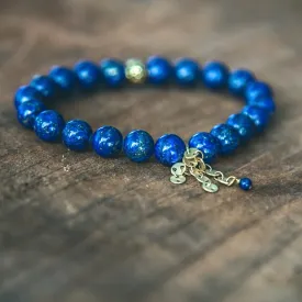 Awakened: Lapis Lazuli and Gold Gemstone Stacking Bracelet