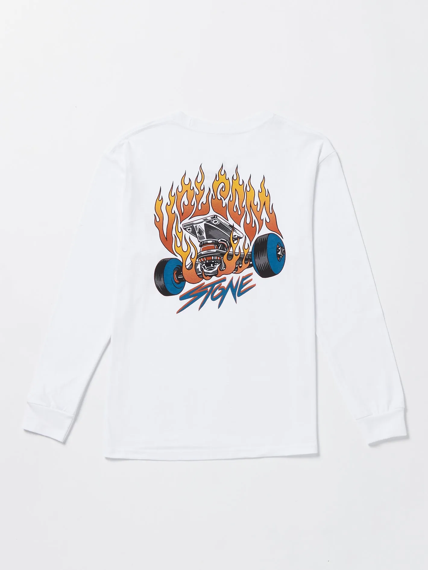 Big Boys Trux Long Sleeve Tee - White