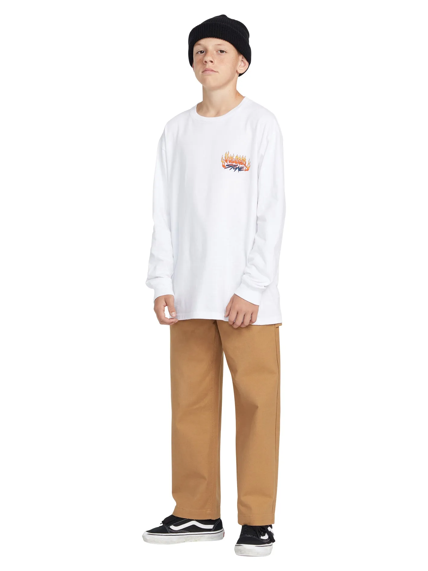 Big Boys Trux Long Sleeve Tee - White