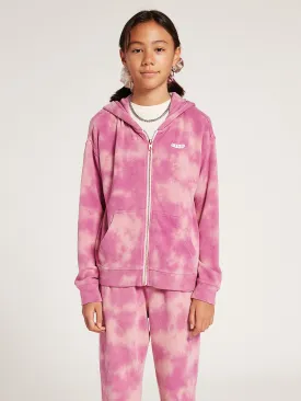 Big Girls Lived In Lounge Zip Fleece - Faded Mauve