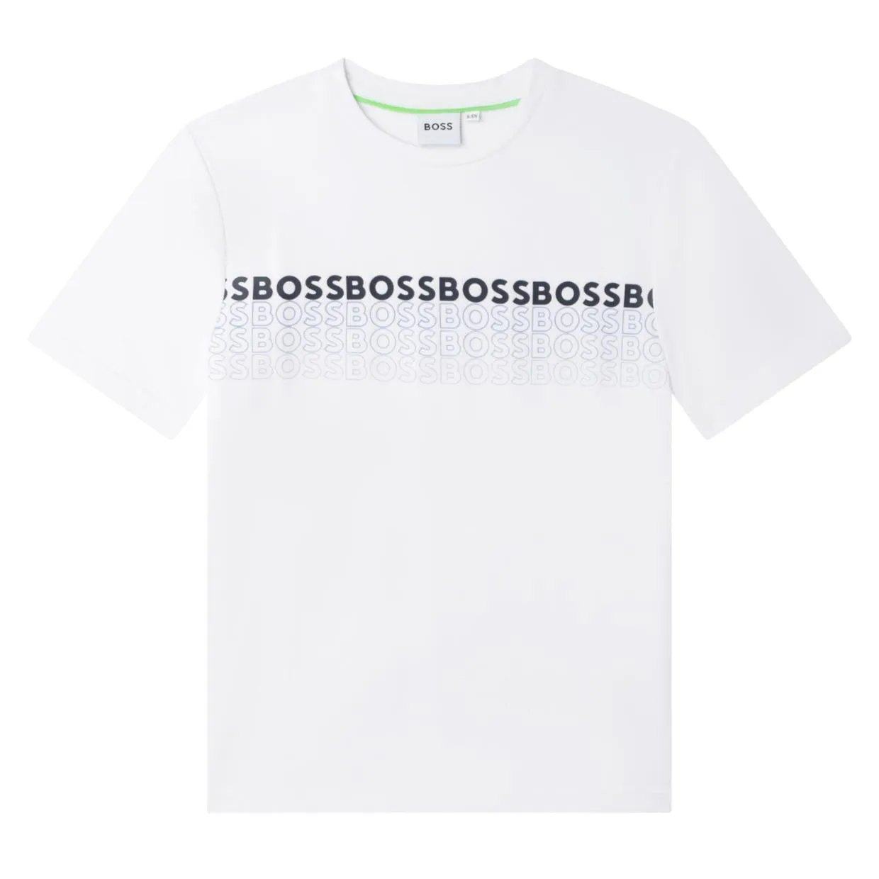 BOSS Kids Repeat Logo White T-Shirt