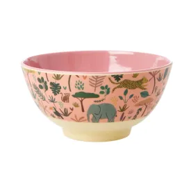 Bowl Melamine Jungle Animals Coral