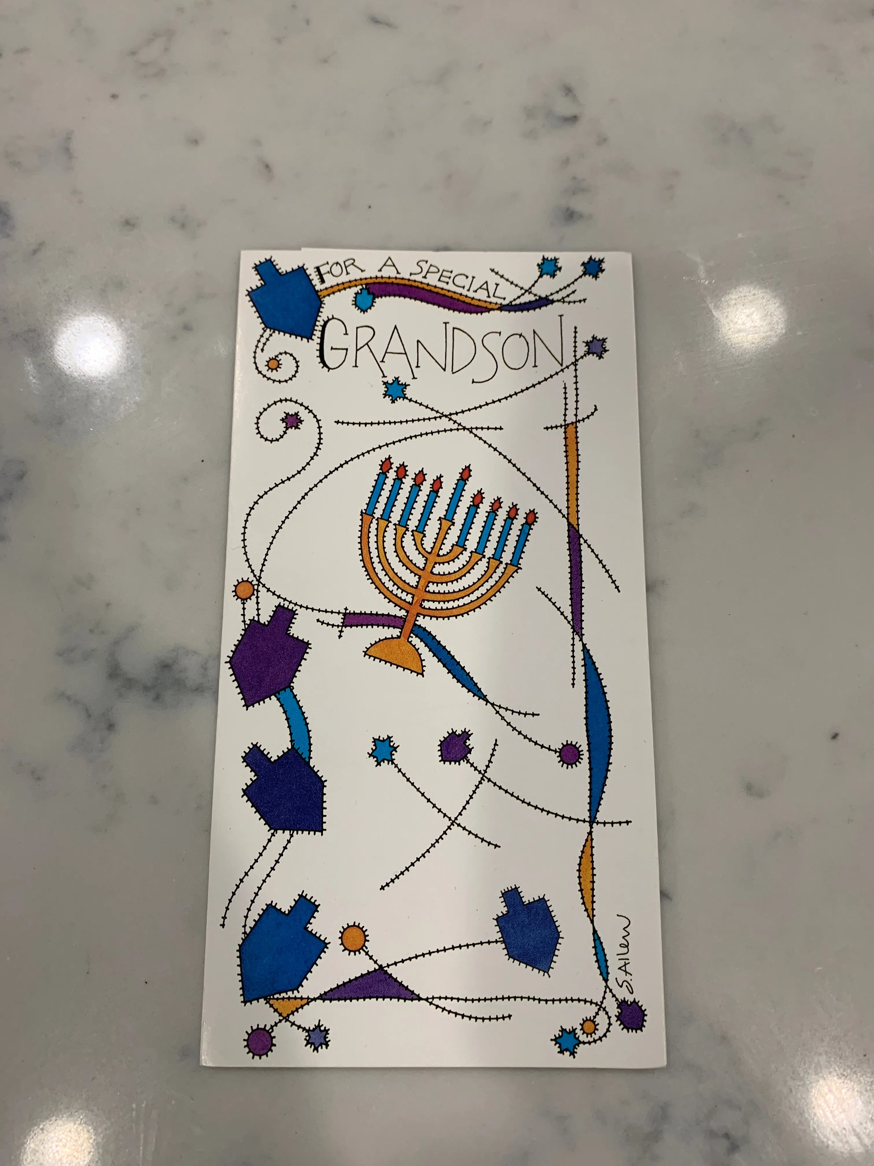 Card - For a Special Grandson - Happy Hanukkah