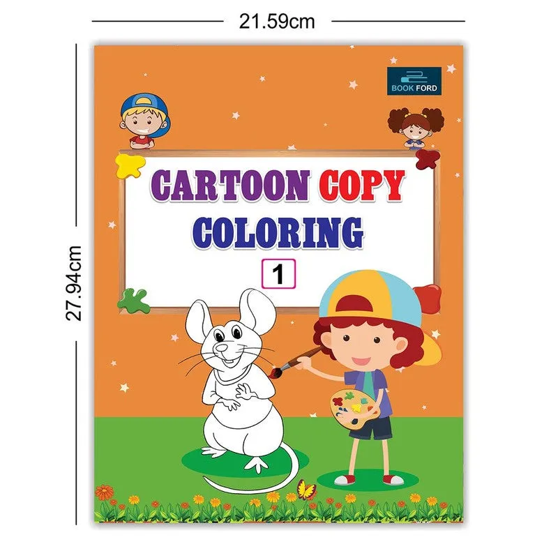 Cartoon Copy Coloring Book Part 1 For Kids