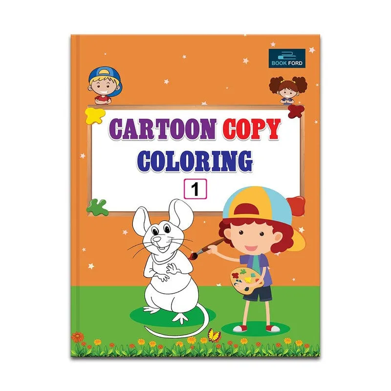 Cartoon Copy Coloring Book Part 1 For Kids