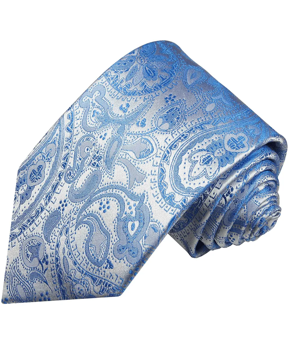 Classic Blue Paisley Silk Men's Slim Tie