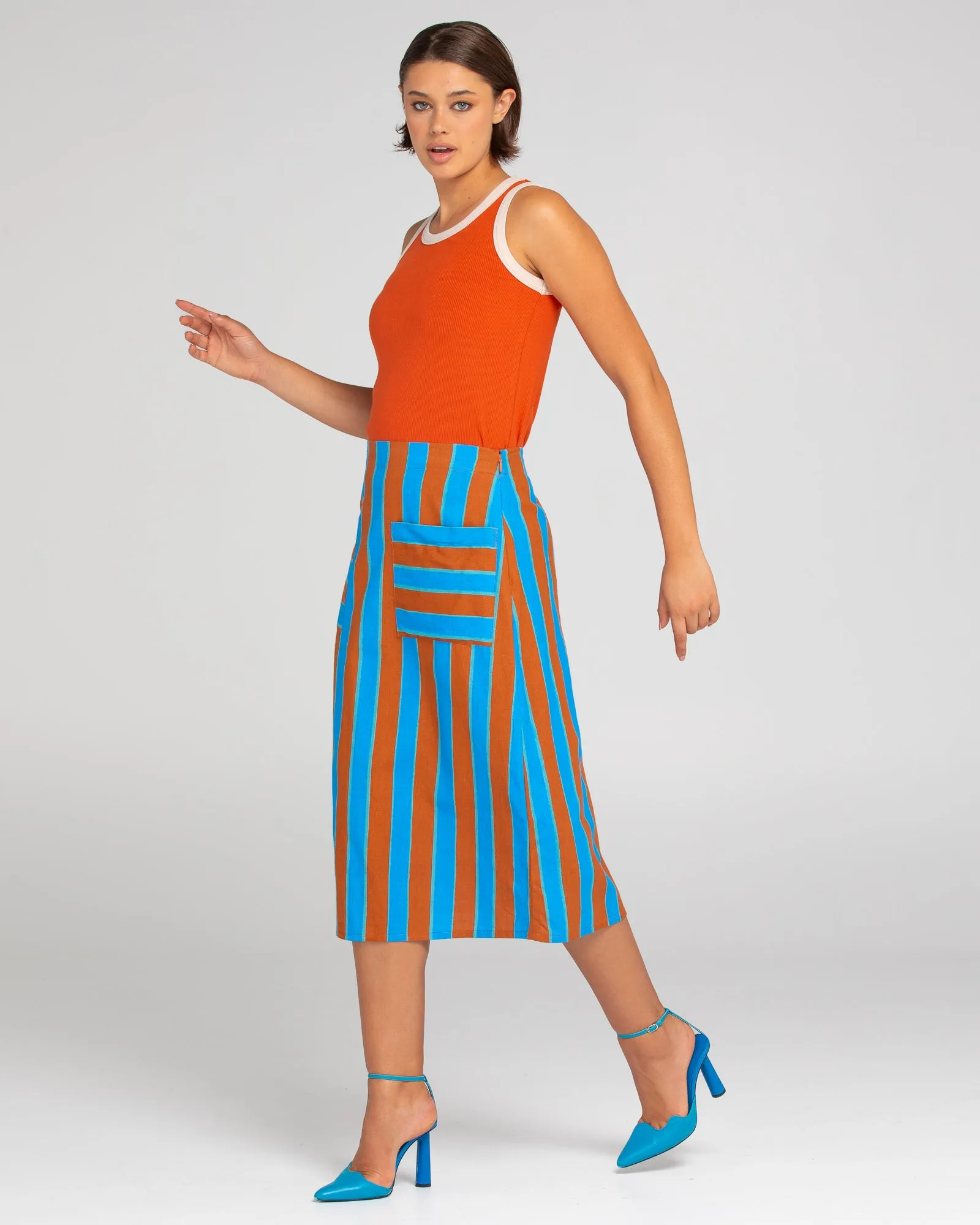 Fay Skirt - Cabana Stripe