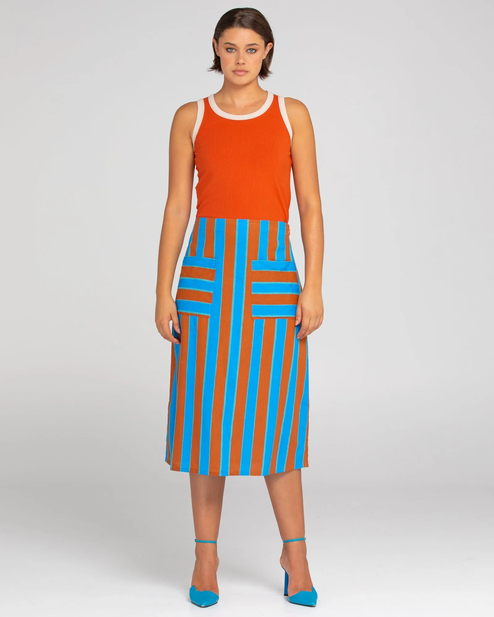 Fay Skirt - Cabana Stripe