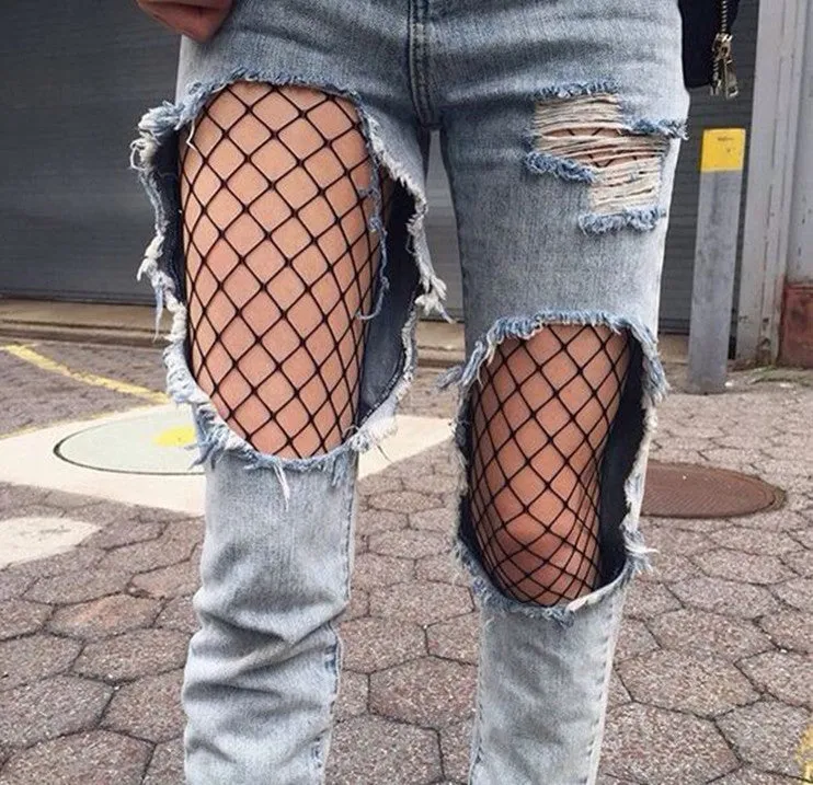 Fishnets  Look Great Under Your Favorite Ripped Jeans