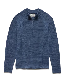 FLOYDALE MARLED RAGLAN 1/4-ZIP SWEATER