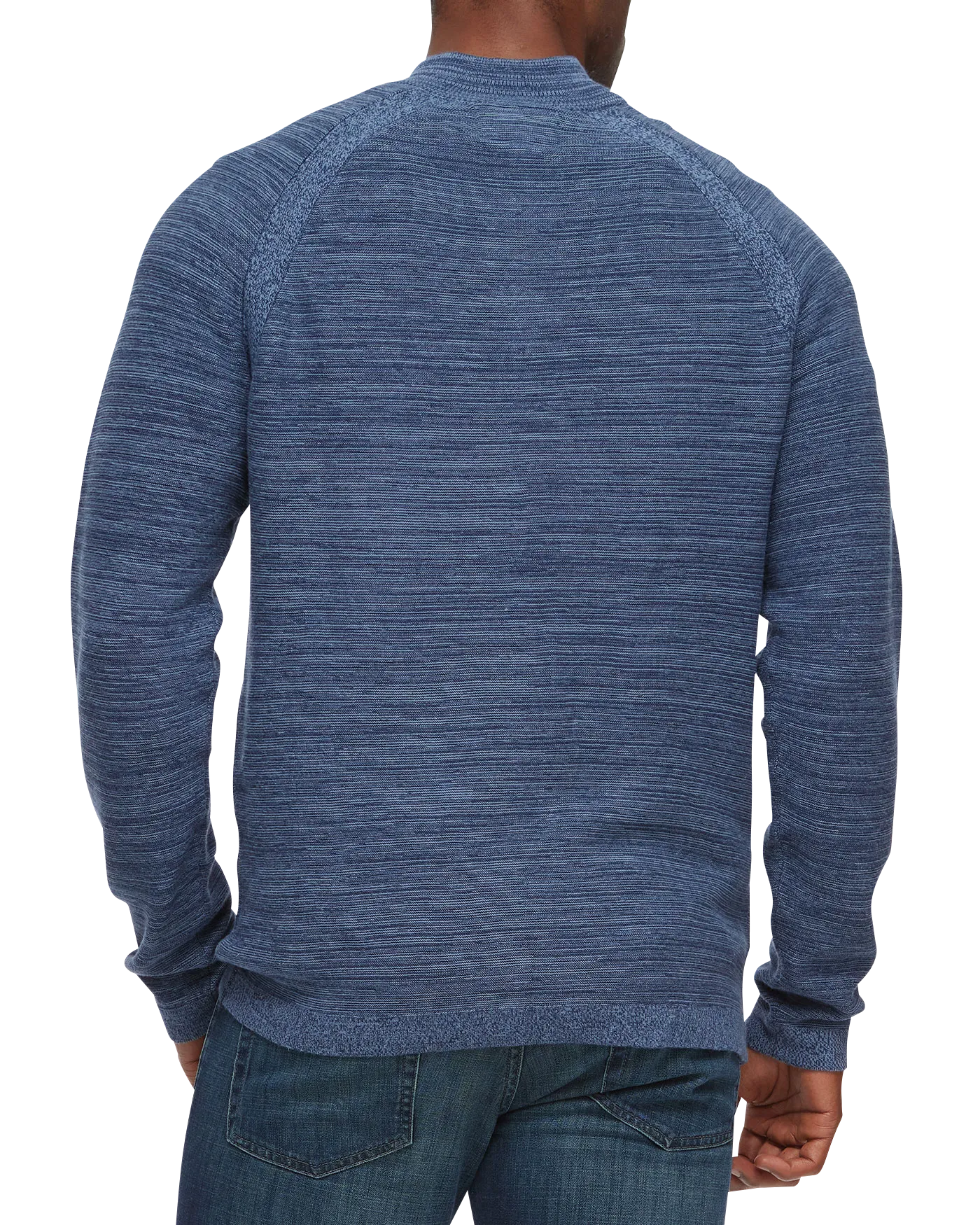 FLOYDALE MARLED RAGLAN 1/4-ZIP SWEATER