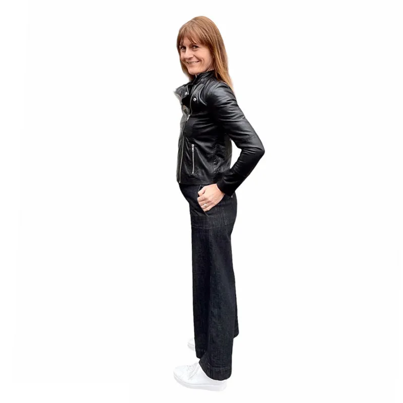 Frances Black Leather Jacket