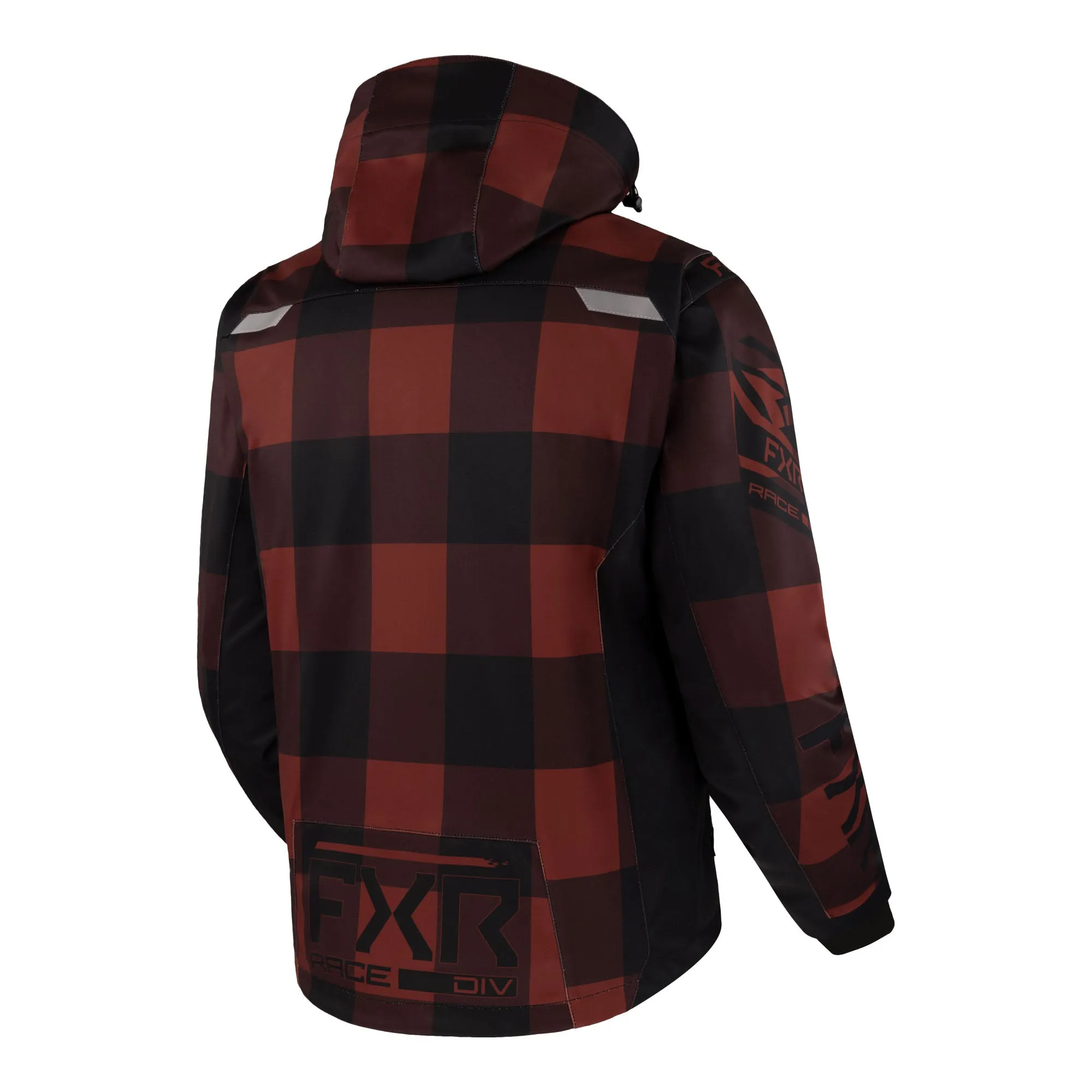 FXR RRX Snowmobile Jacket Rust Plaid/Black Red