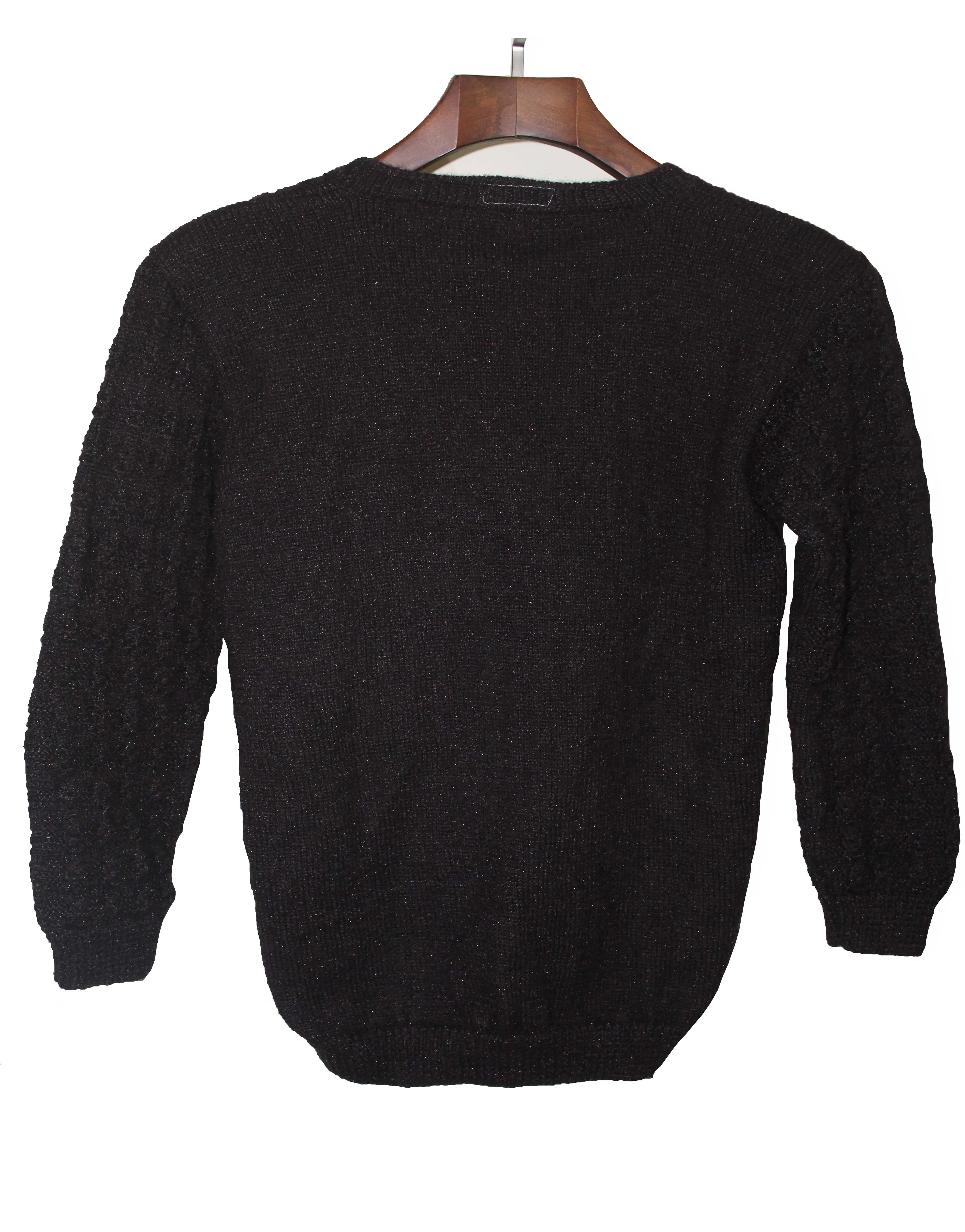 Graminarts Handmade Solid Chocolate Woollen Sweater For Men