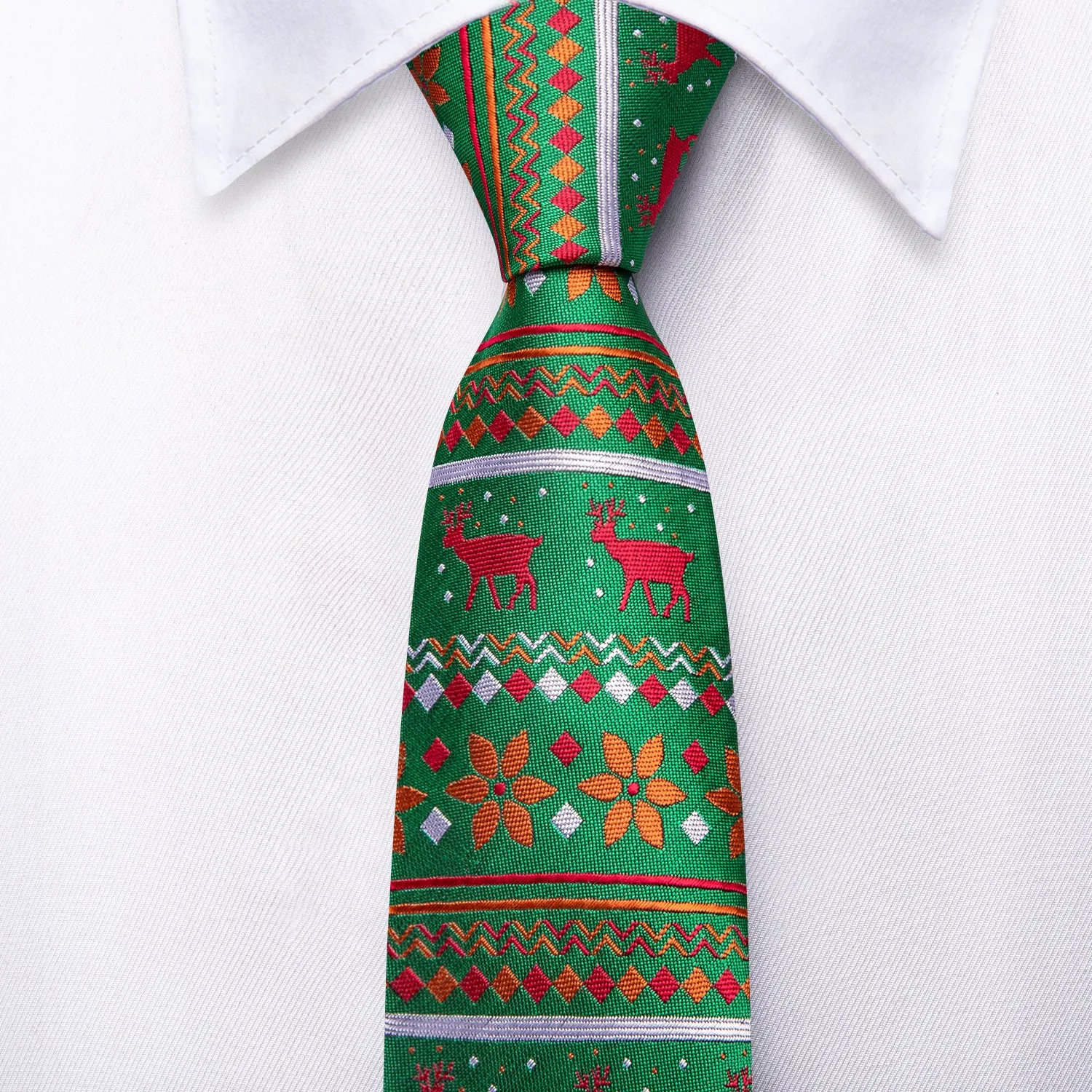 Green Christmas Children's Tie Pocket Square