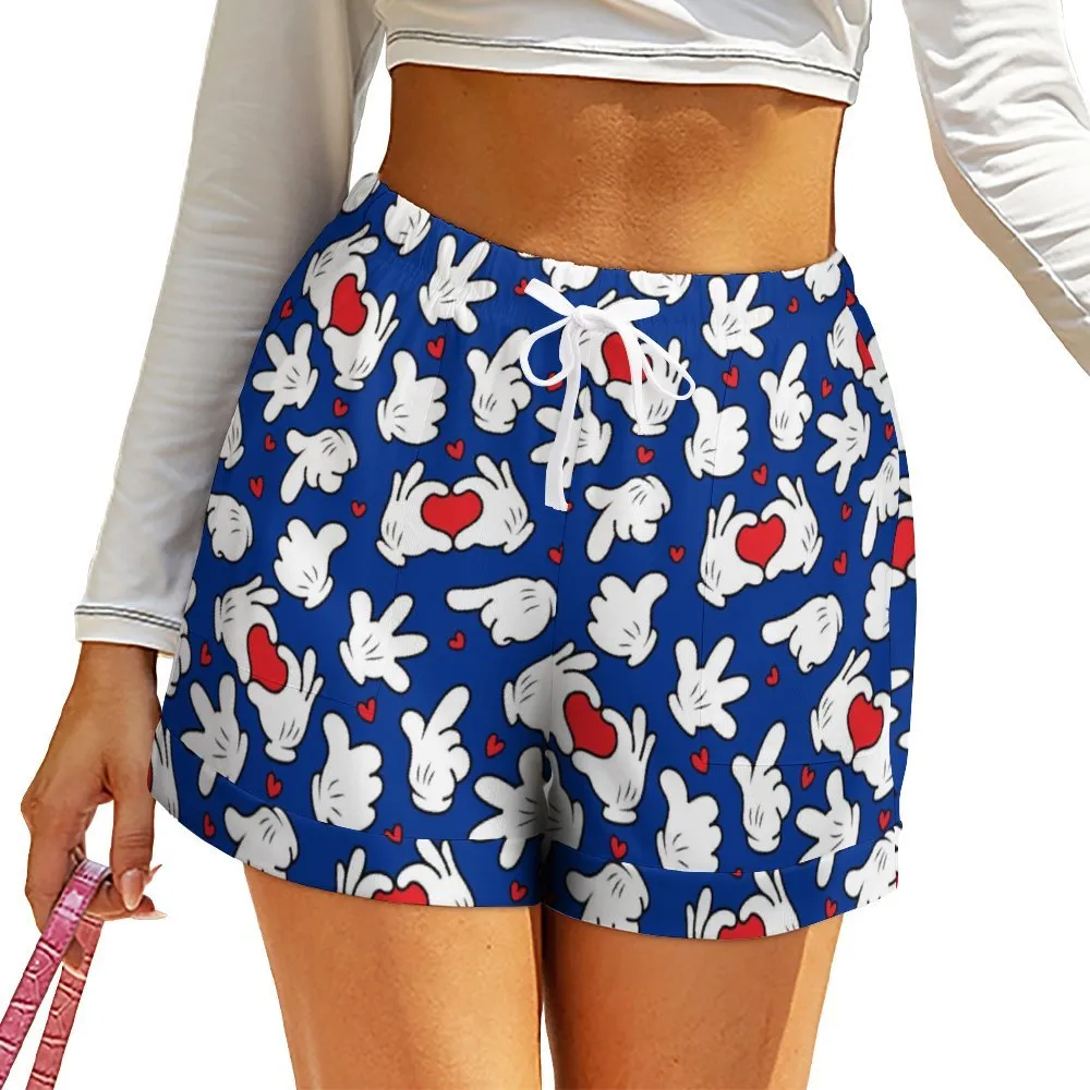 Happy Hands Women's High-Waisted Loose Shorts With Pockets