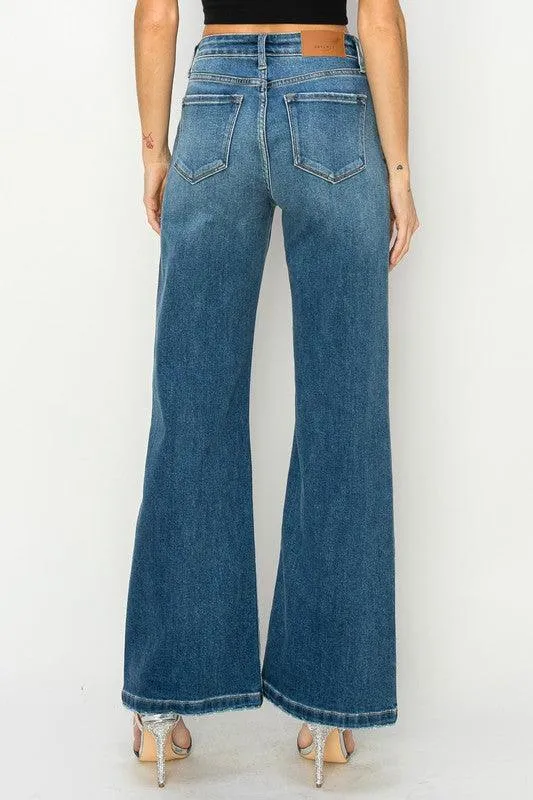 High Rise Relaxed Flared Jeans