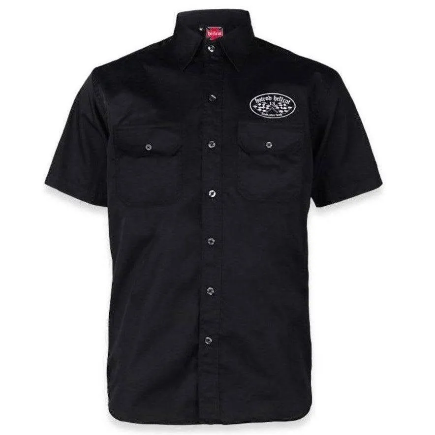 HOTROD HELLCAT BUTTON UP WORK SHIRT Straight From Hell