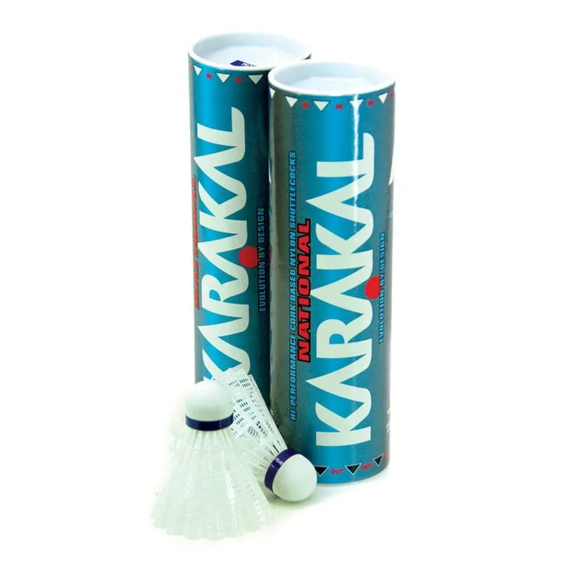 Karakal Nylon Shuttlecocks White x 6