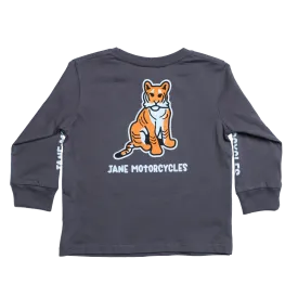 KIDS LITTLE TIGER LONG SLEEVE T-SHIRT - CHARCOAL