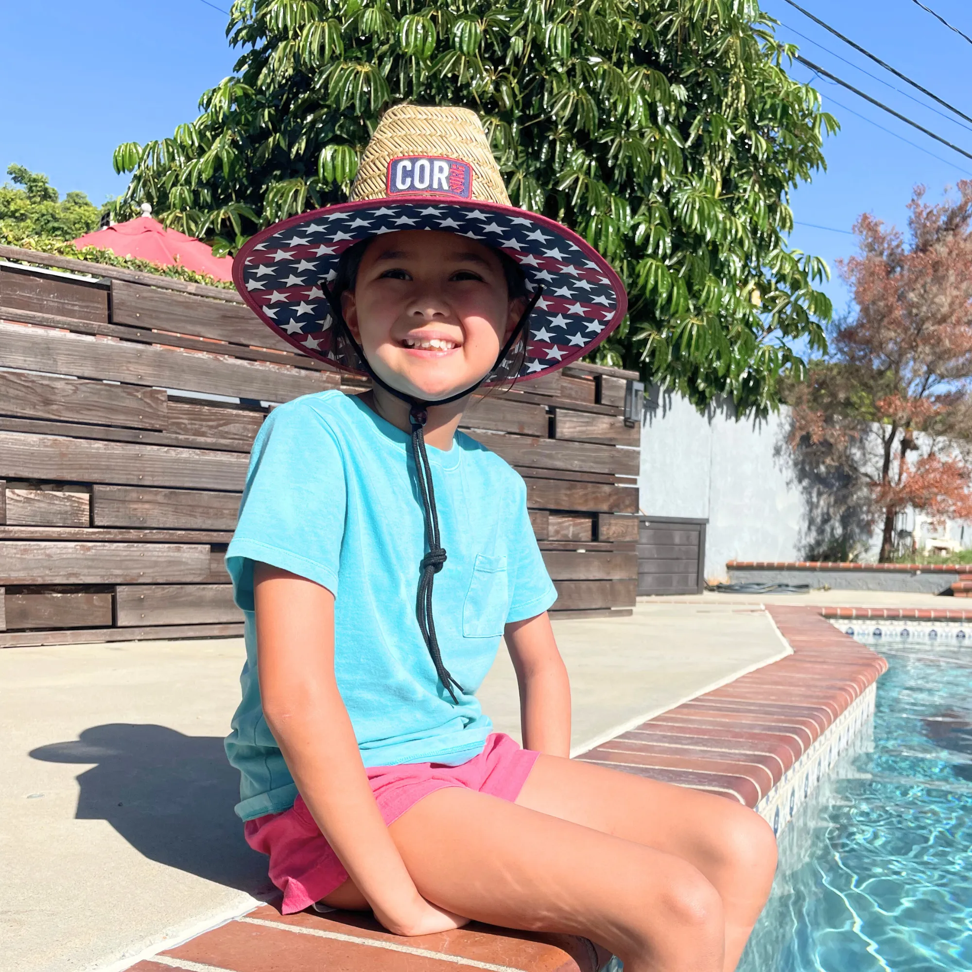 Kids Straw Hat for Boys and Girls - Patriotic