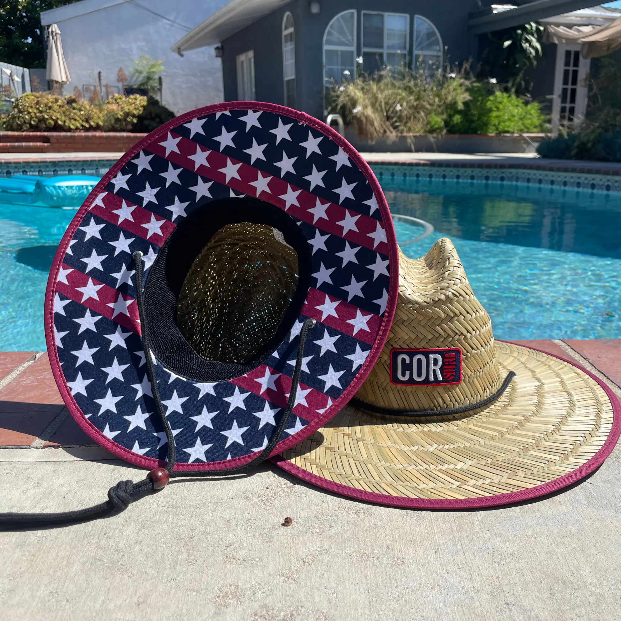 Kids Straw Hat for Boys and Girls - Patriotic