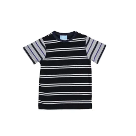 Lanvin Kids Stripes Navy T-Shirt