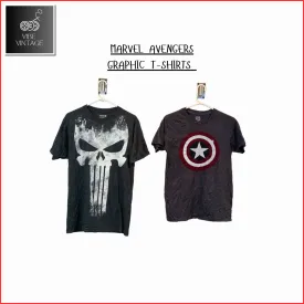 MARVEL AVENGERS GRAPHIC T-SHIRTS - 21 PCS (BUNDLE 1)