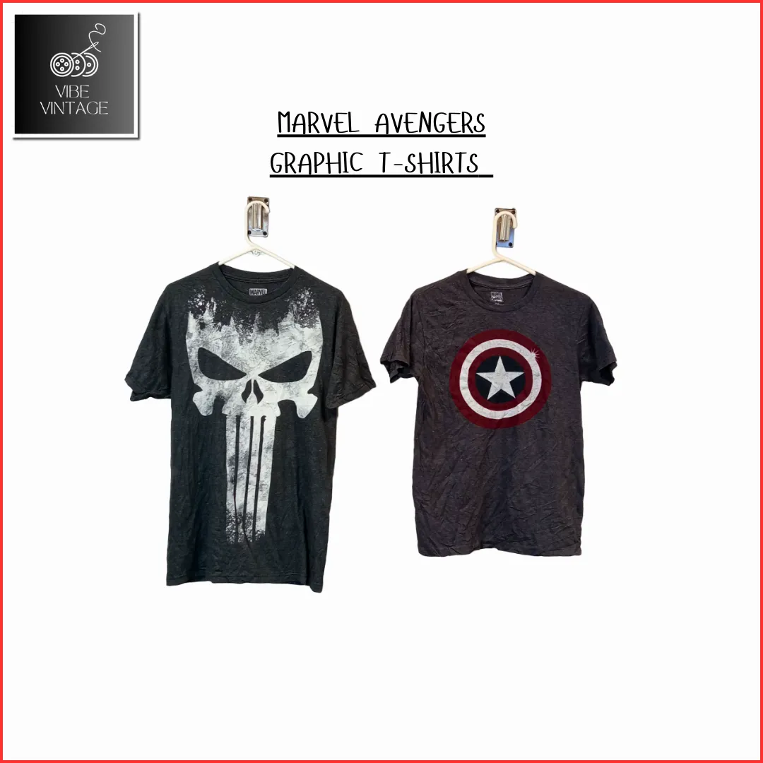 MARVEL AVENGERS GRAPHIC T-SHIRTS - 21 PCS (BUNDLE 1)