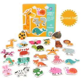 Matching Puzzle Animal Transportation Fruits Vegetables Early Learning Toys for Kids Children Educational Toy Children Gift