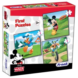 Mickey Mouse & Friends - A Set of 3 First Puzzles - 4, 6 & 8 Pieces