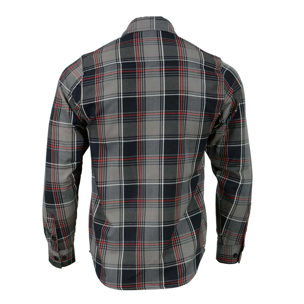 Milwaukee Leather MNG11658 Men's Black and Grey with Red Long Sleeve