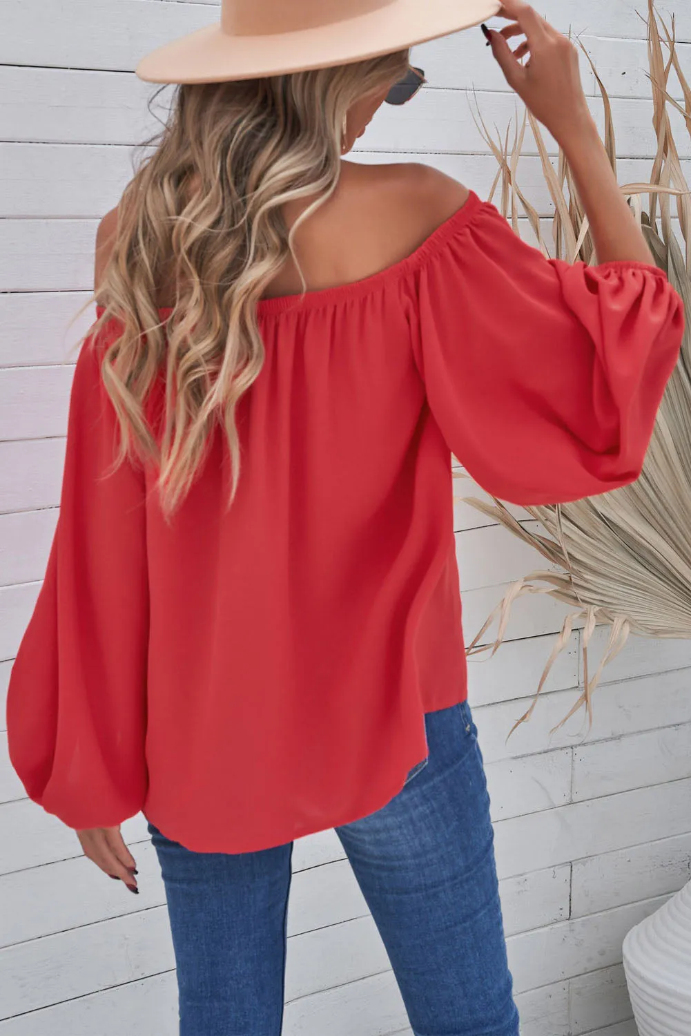 Off-Shoulder Balloon Sleeve Top