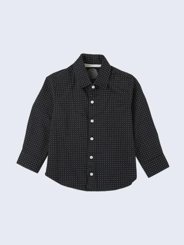 One Friday Black Dotted Shirt