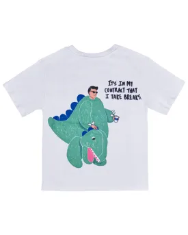 Part-time Dinosaur White T-shirt