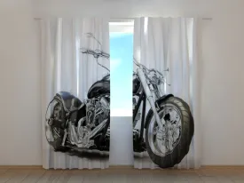 Photo Curtain Black Motorbike