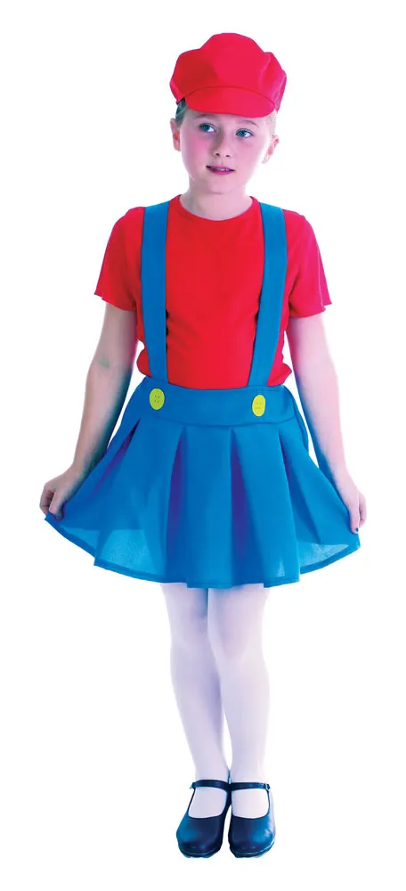 Plumbers Mate Mario Costume Girls