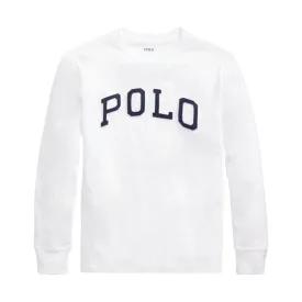 Ralph Lauren Junior White Embossed Logo T-shirt