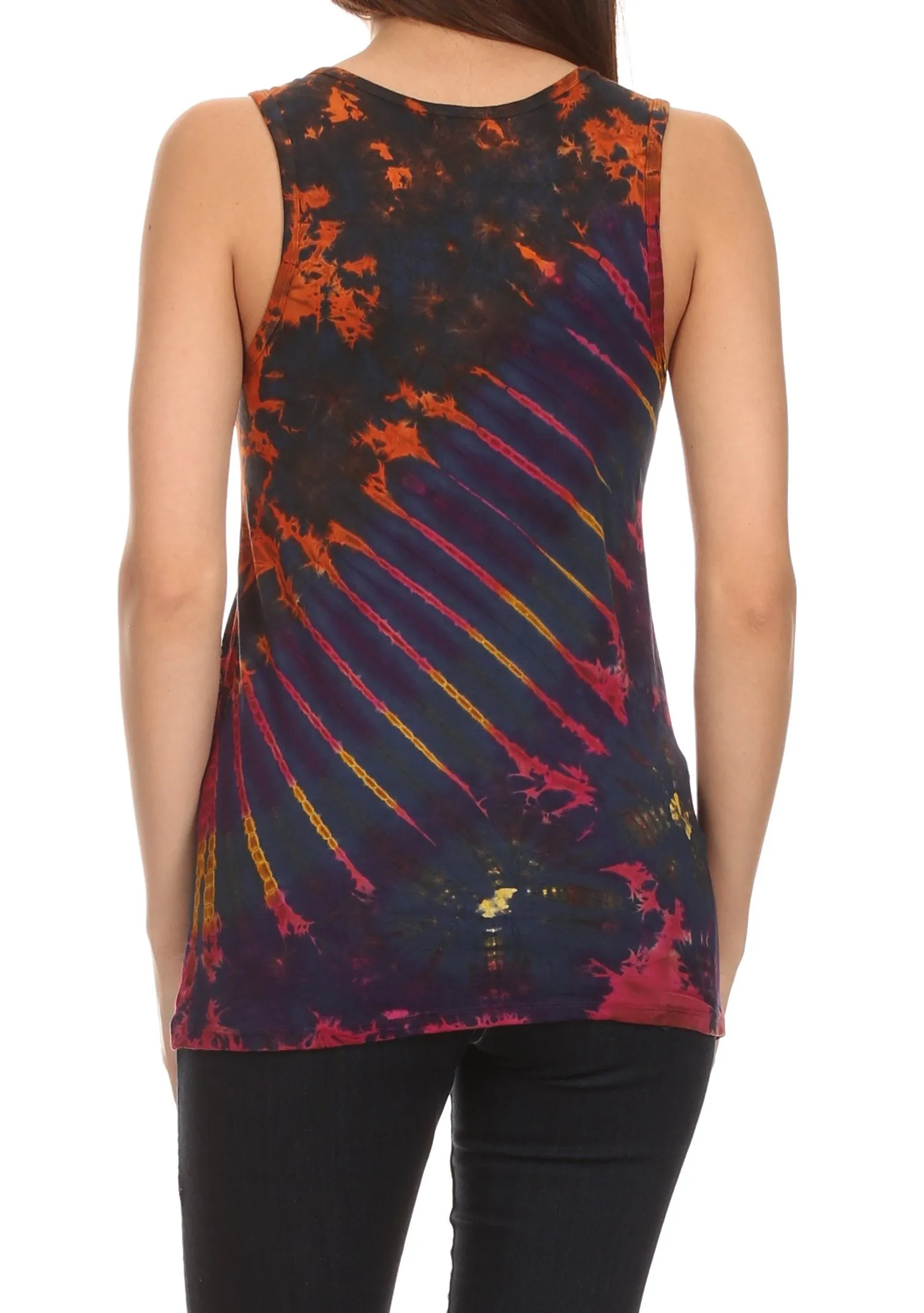 Sakkas Cicily Tie Dye Summer Tank Top Tee