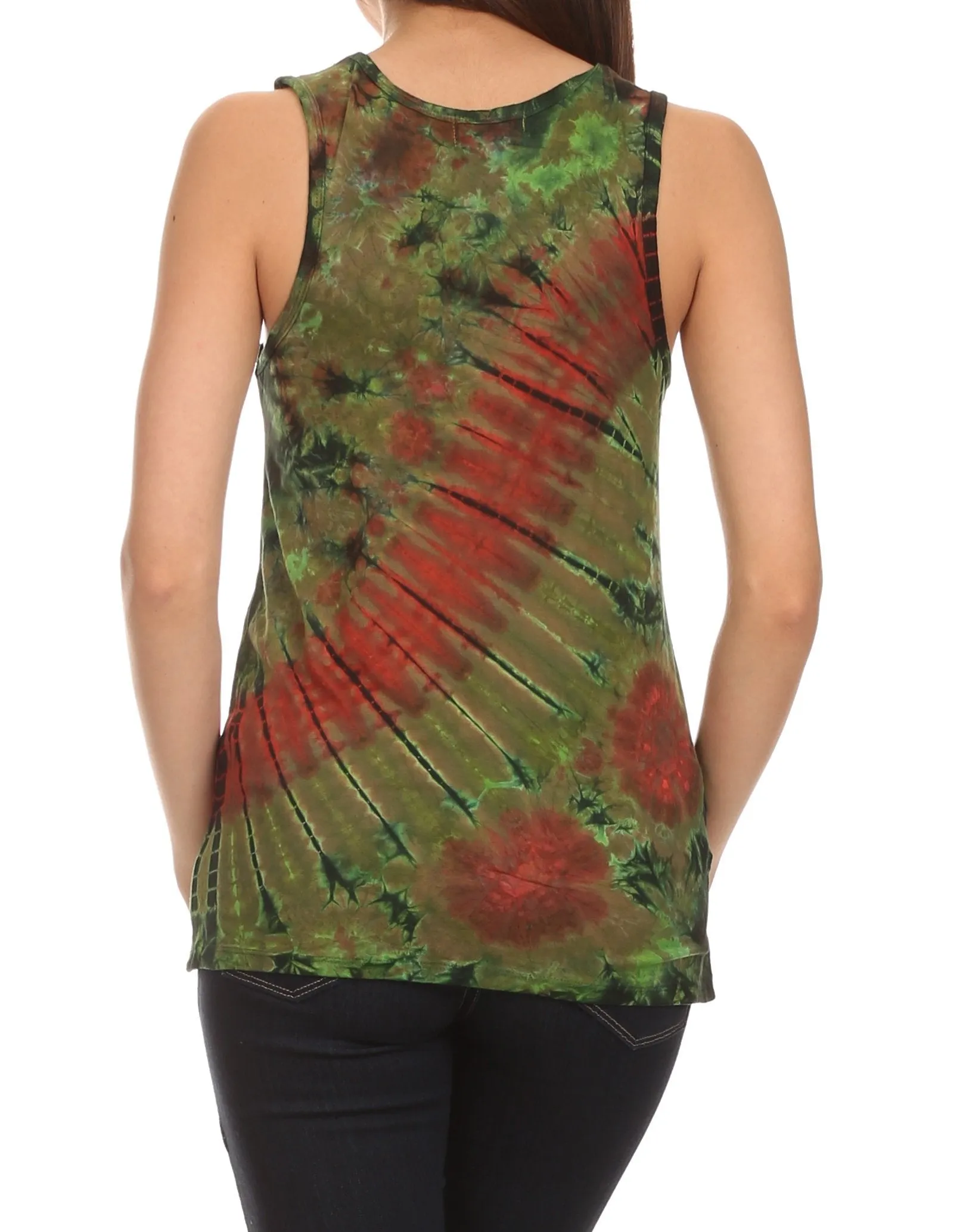 Sakkas Cicily Tie Dye Summer Tank Top Tee