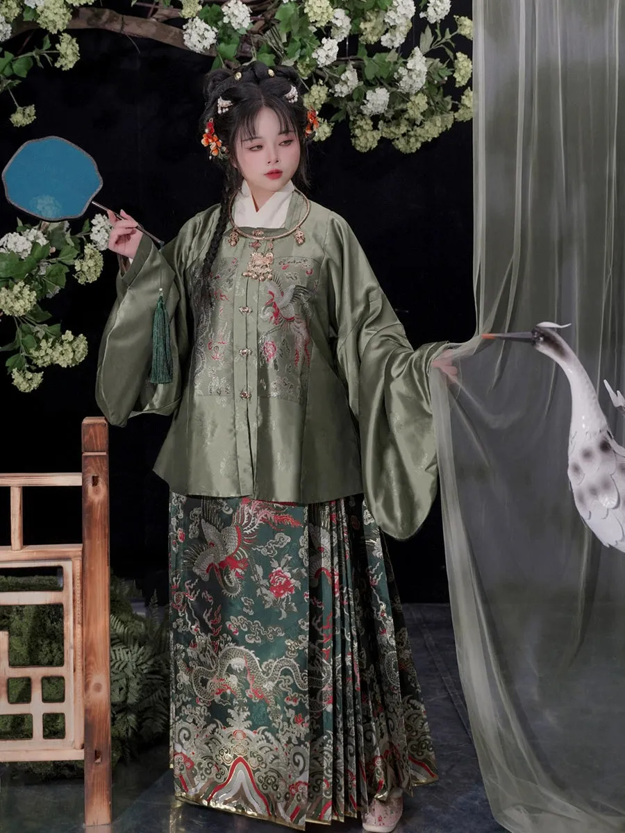 Silk Dreams 绸梦如愿 Ming Dynasty Plus Size Fanling Ao Jacket Mamian Skirt Aoqun Set