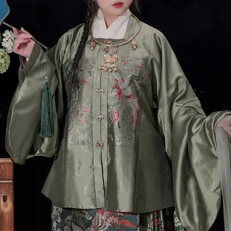 Silk Dreams 绸梦如愿 Ming Dynasty Plus Size Fanling Ao Jacket Mamian Skirt Aoqun Set