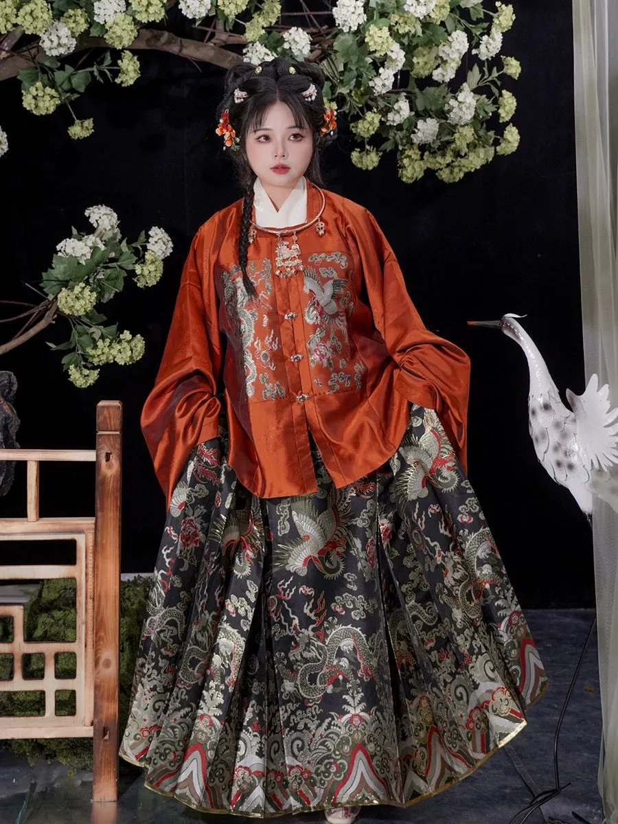 Silk Dreams 绸梦如愿 Ming Dynasty Plus Size Fanling Ao Jacket Mamian Skirt Aoqun Set