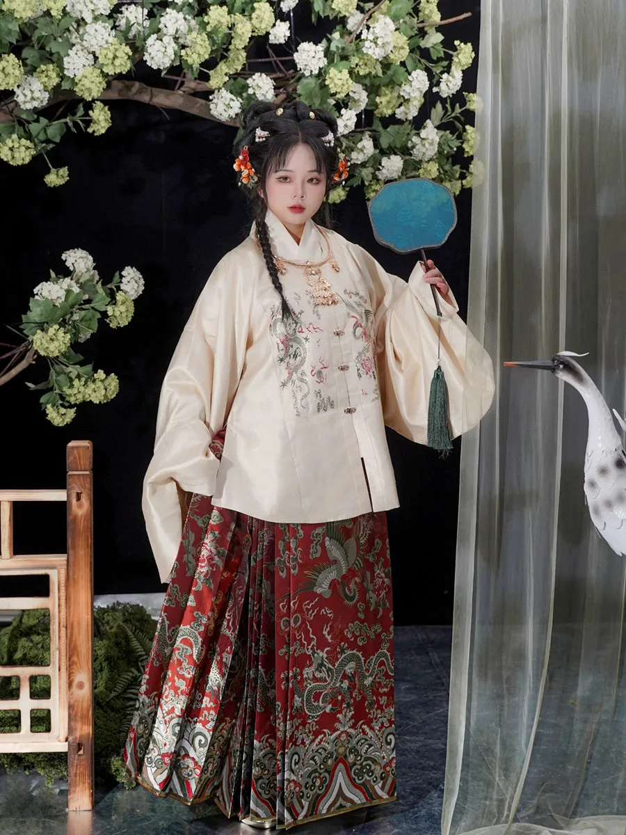 Silk Dreams 绸梦如愿 Ming Dynasty Plus Size Fanling Ao Jacket Mamian Skirt Aoqun Set