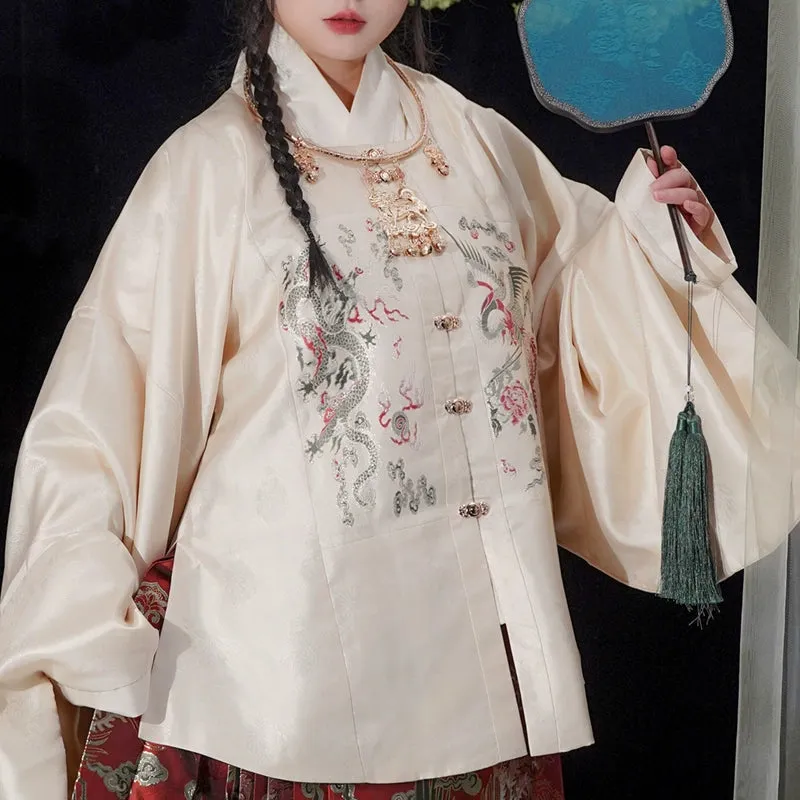 Silk Dreams 绸梦如愿 Ming Dynasty Plus Size Fanling Ao Jacket Mamian Skirt Aoqun Set