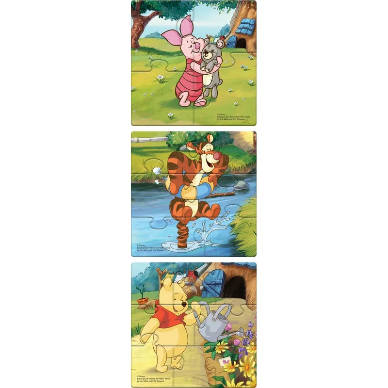 Winnie The Pooh - A Set of 3 First Puzzles - 4, 6 & 8 Pieces