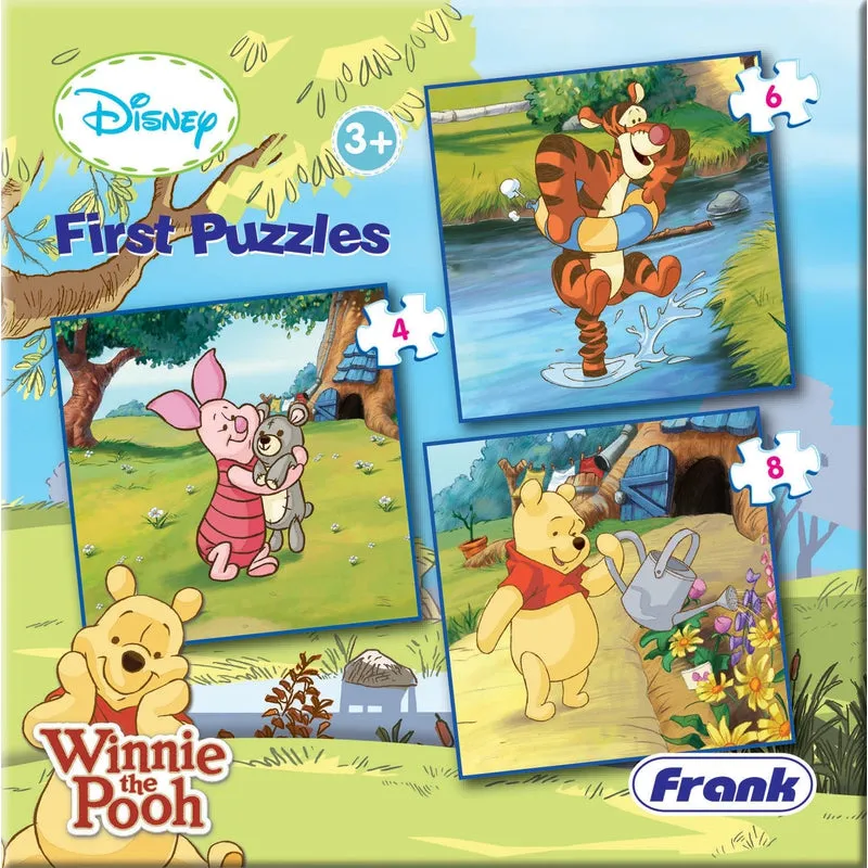 Winnie The Pooh - A Set of 3 First Puzzles - 4, 6 & 8 Pieces