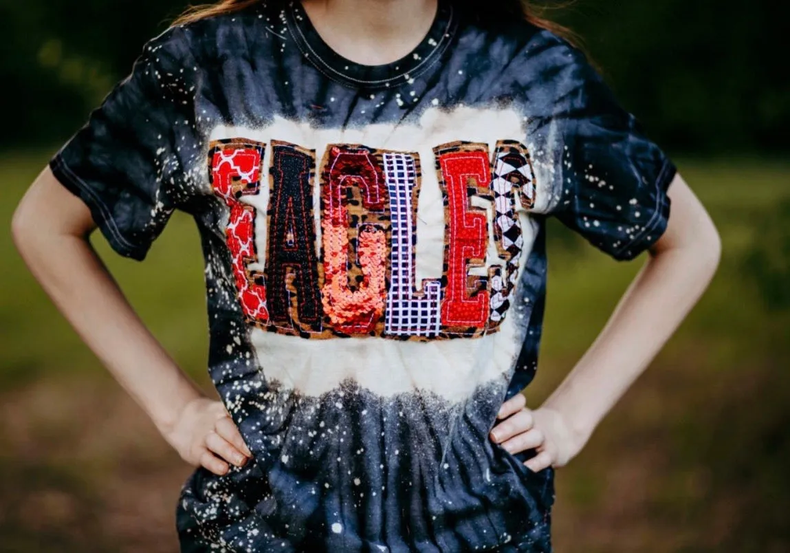 **YOUTH ** Double stacked Tie Dye Spirit Shirt