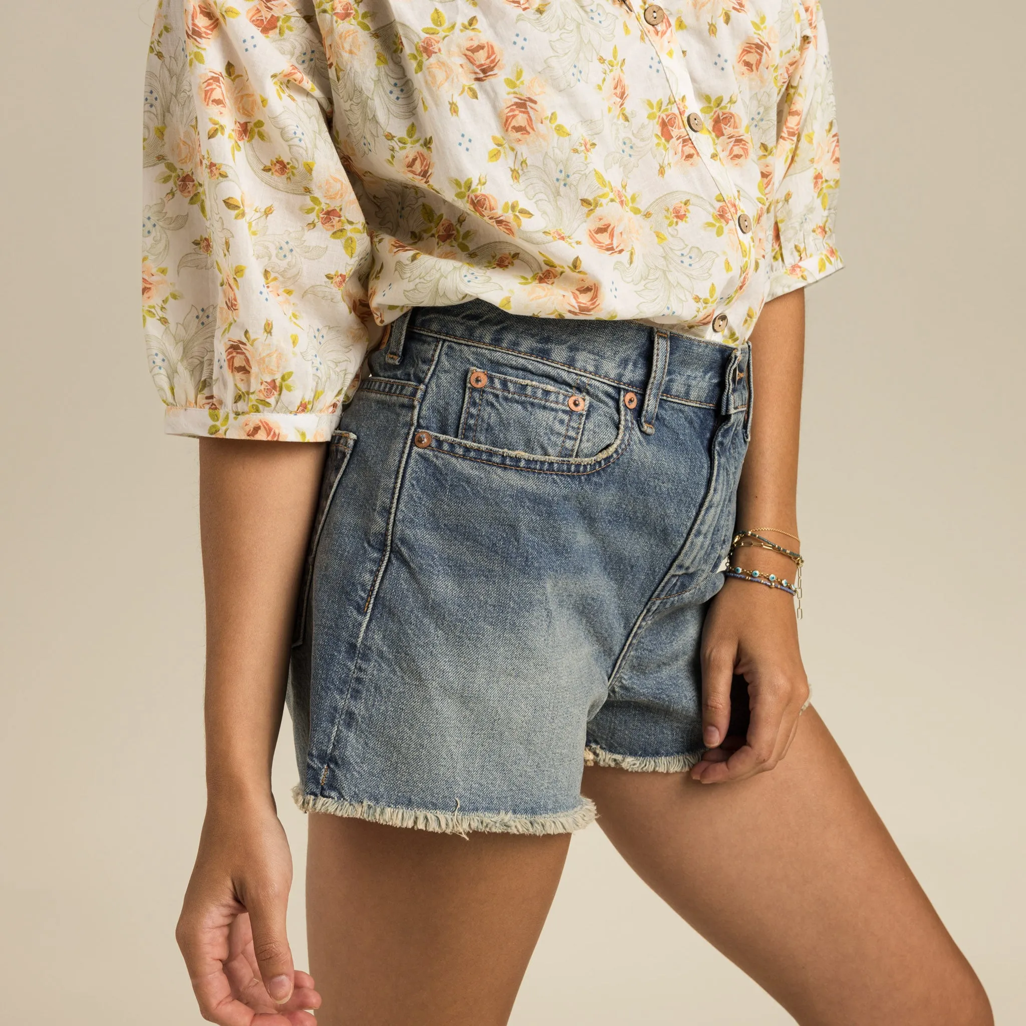 Ysleta High-Rise Denim Short